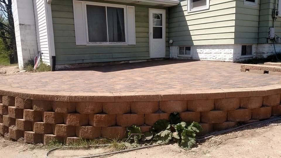 CRW Industries paver patio project