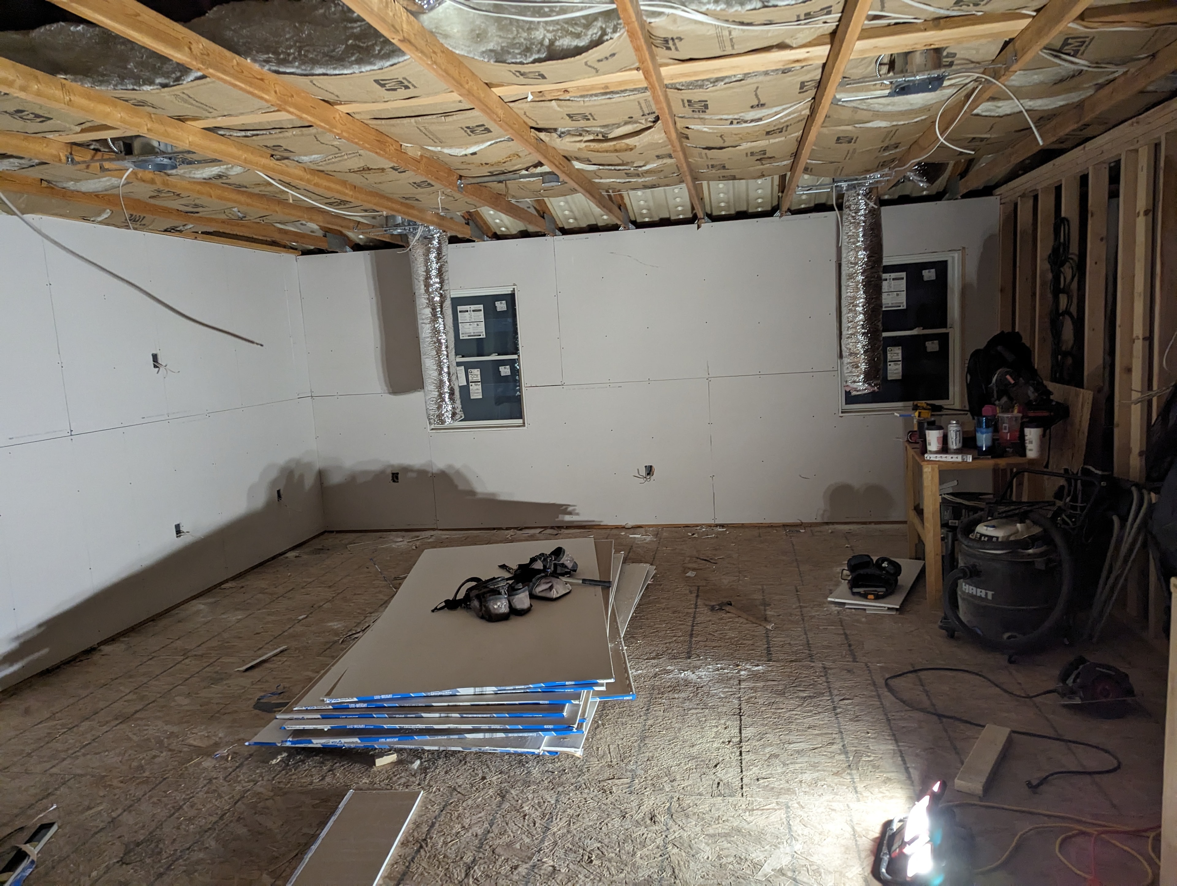 Job site progress