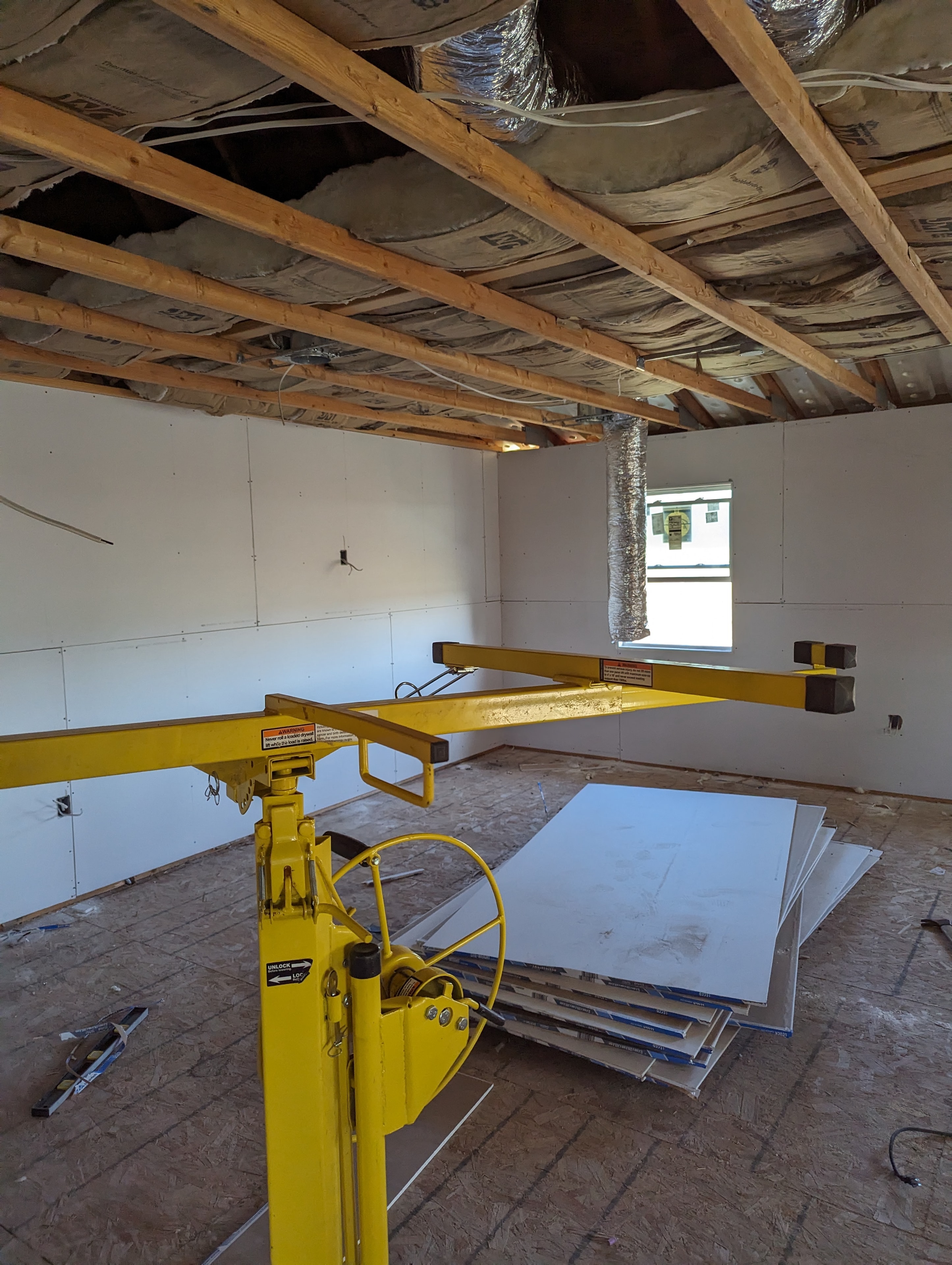 Job site with equipment