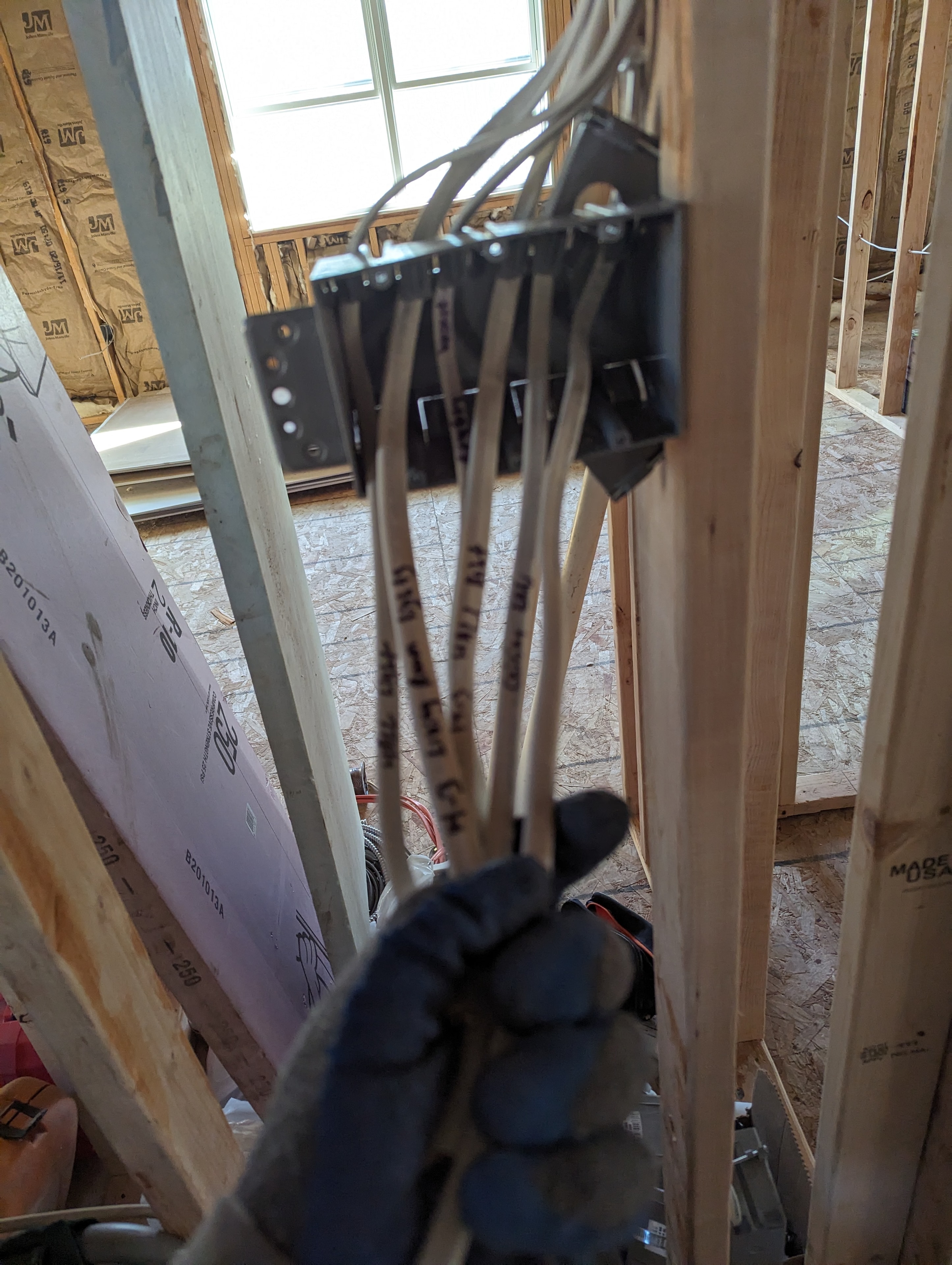 Electrical panel rough-in
