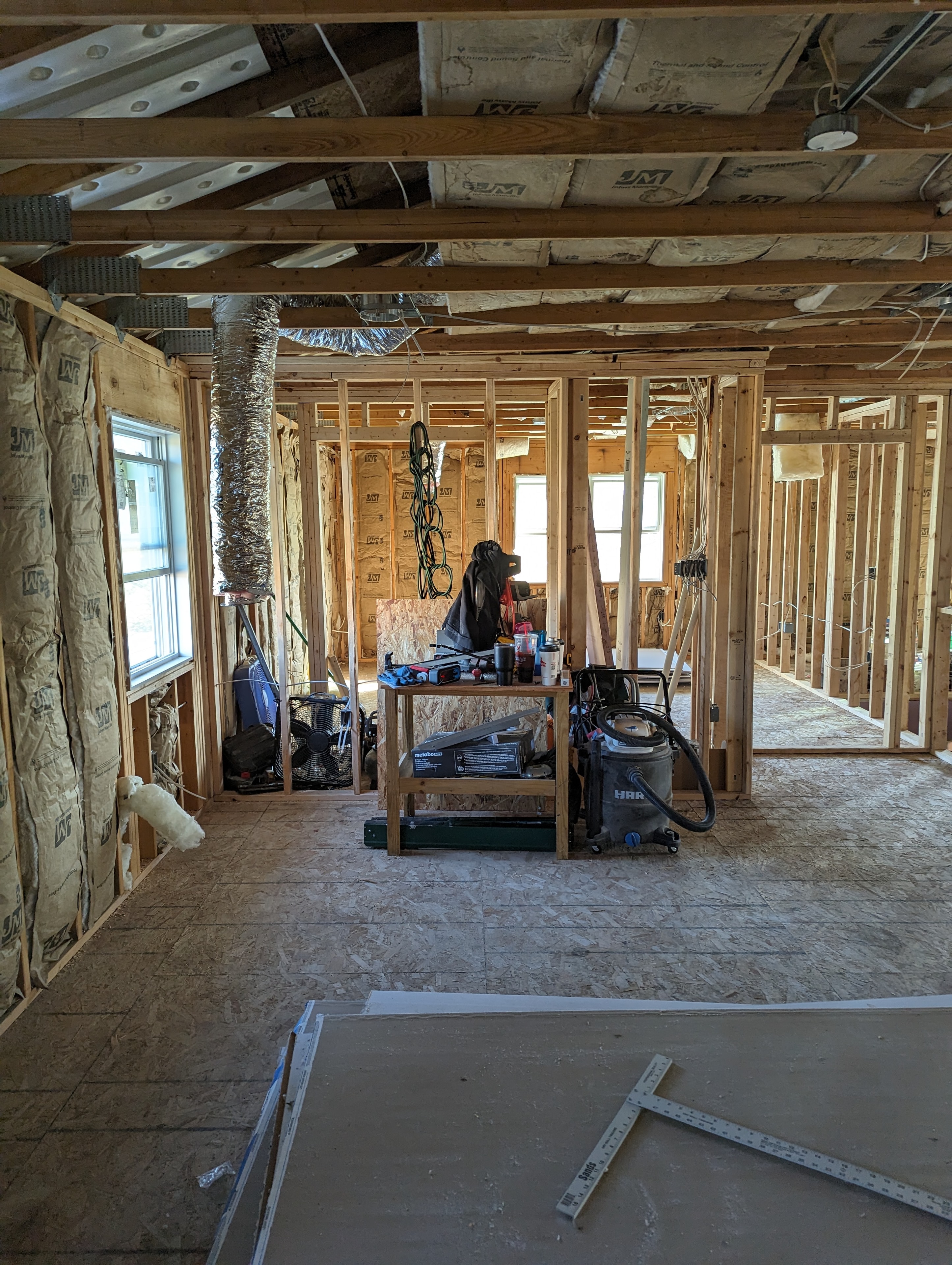 Open floor plan framing
