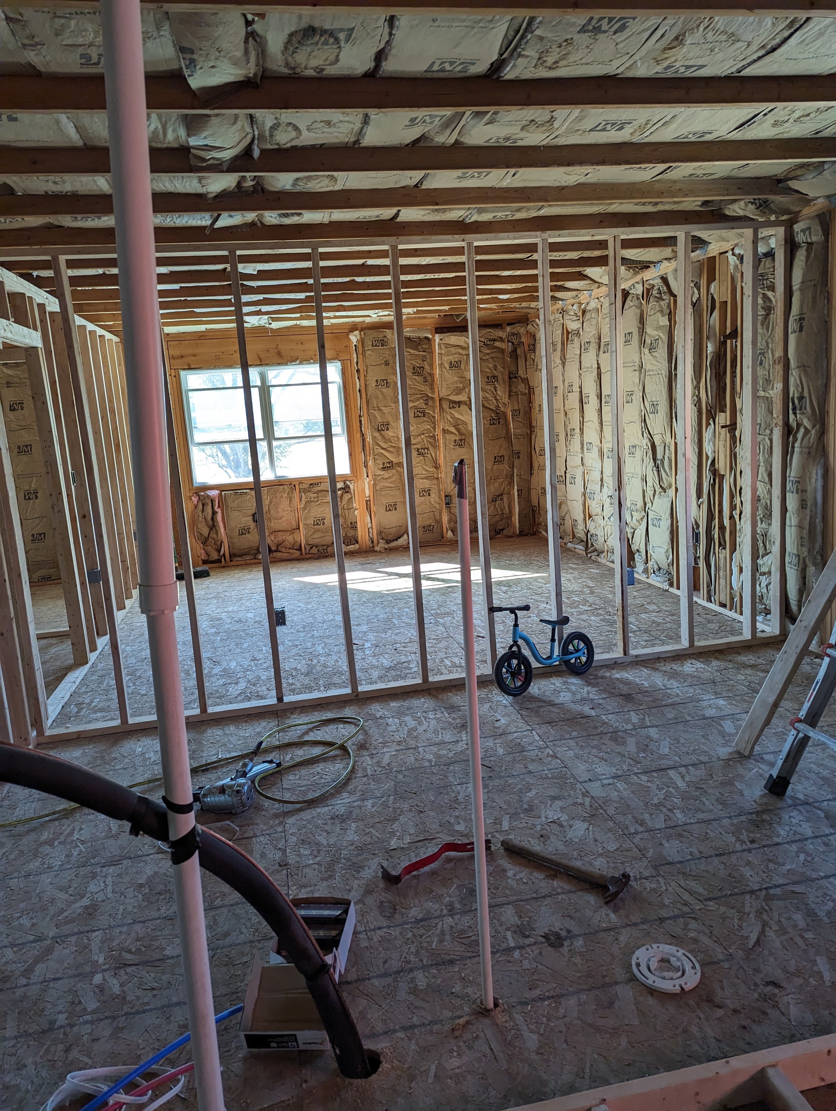 Interior framing — home under construction