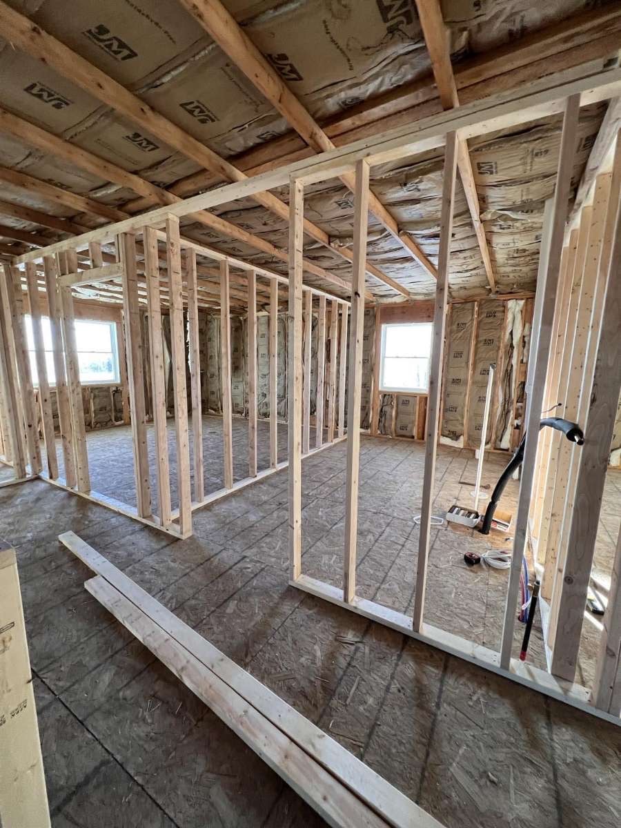 Interior framing — new build