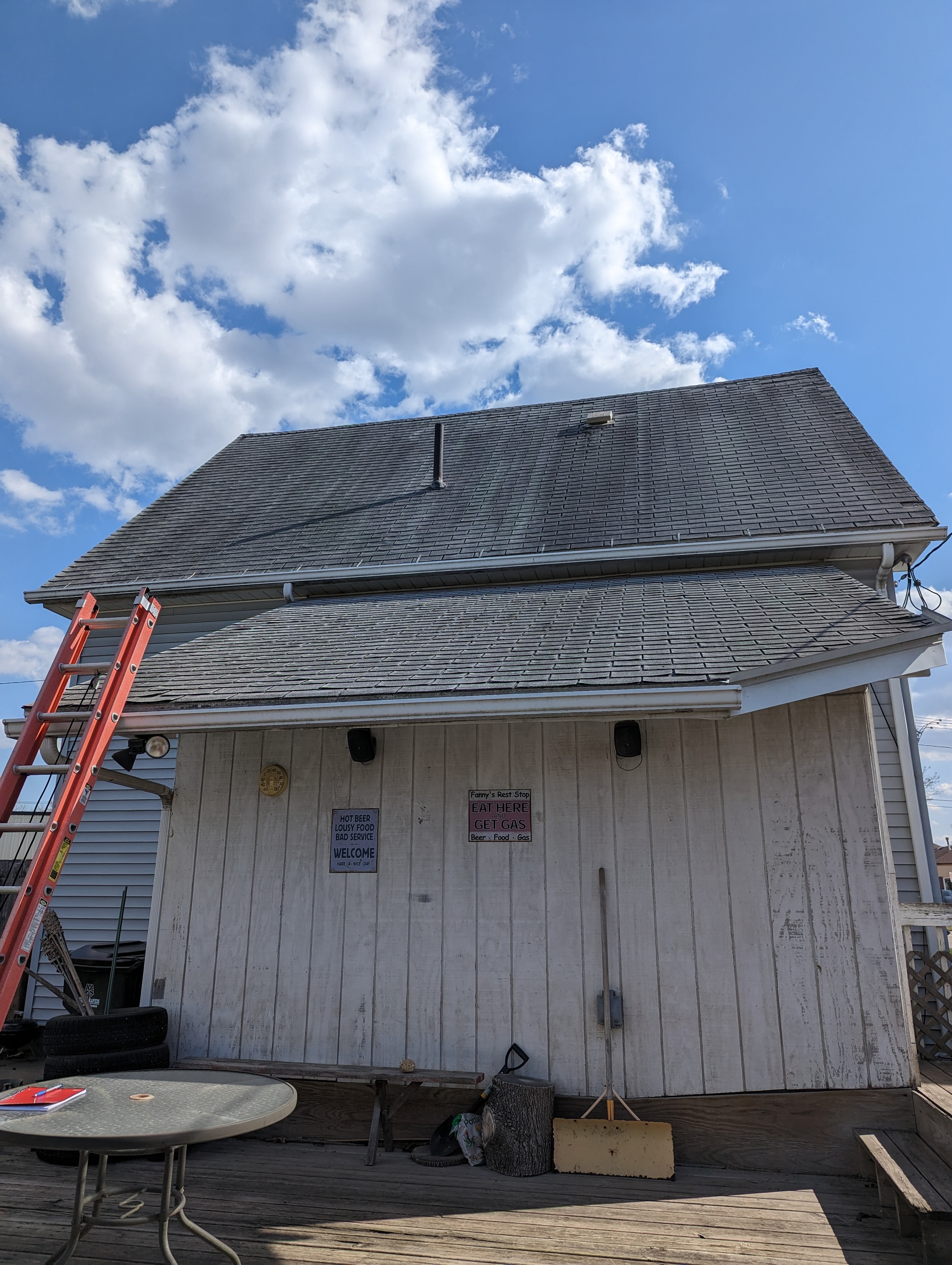 Roofing project — commercial outbuilding