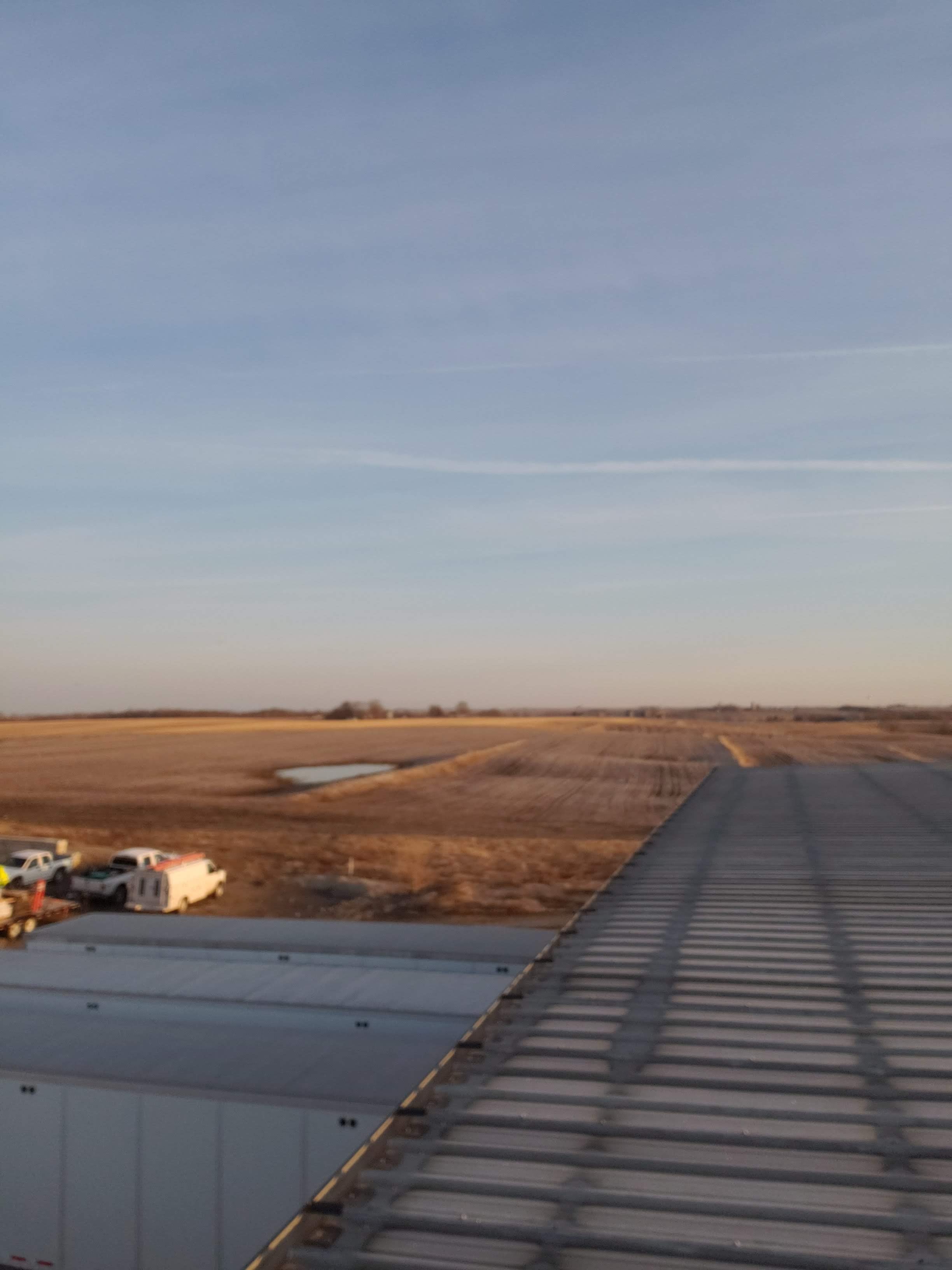Commercial metal roofing — large agricultural building